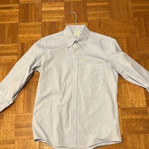 Brooks Brothers Blue Dress Shirt Long-Sleeved Cotton
